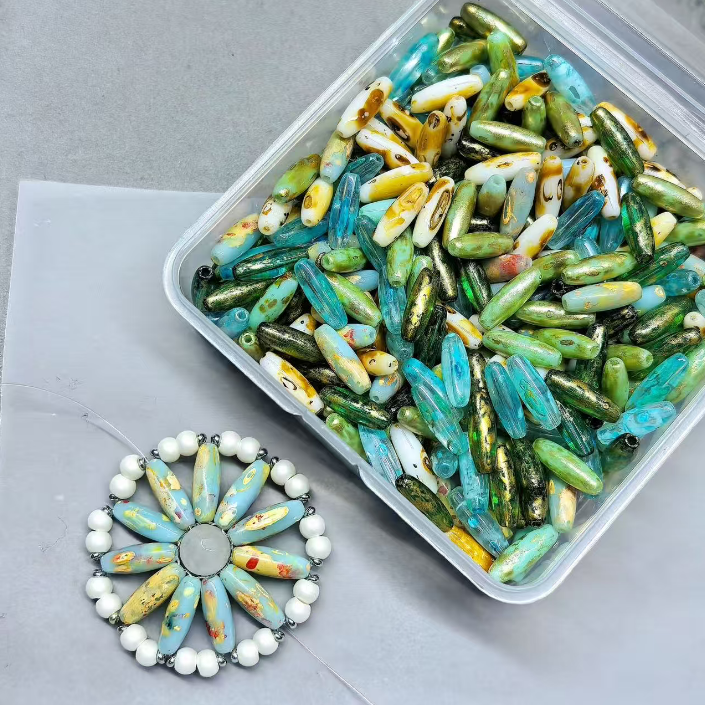 【New】Oval Glass Beads--Open in Live