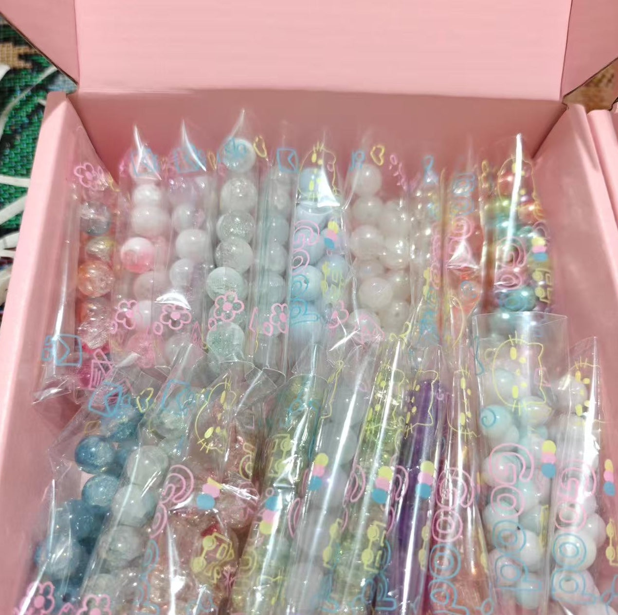 Glass Beads Random 20 Bags--Gift Box